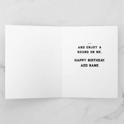 Funny Golf Birthday Kaart (Binnen)