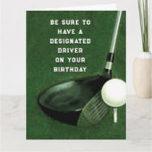 Funny Golf Birthday Kaart (Voorkant)