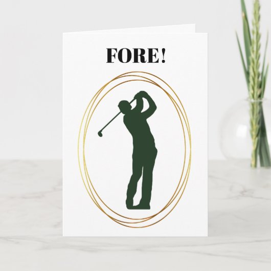 Funny Golf Birthday Kaart voor Heren (Voorkant)