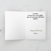 Funny Golf Birthday Kaart voor Heren (Binnen)