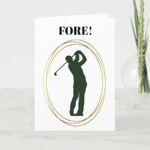 Funny Golf Birthday Kaart voor Heren