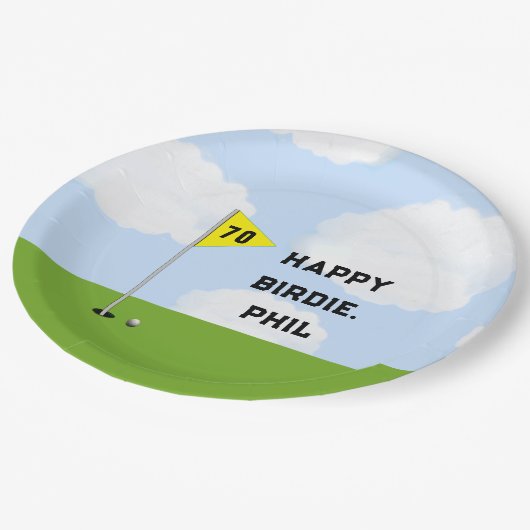 Funny Golf Birthday Papieren Bordje (Gekanteld)