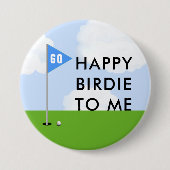 Funny Golf Birthday Ronde Button 7,6 Cm (Voorkant)