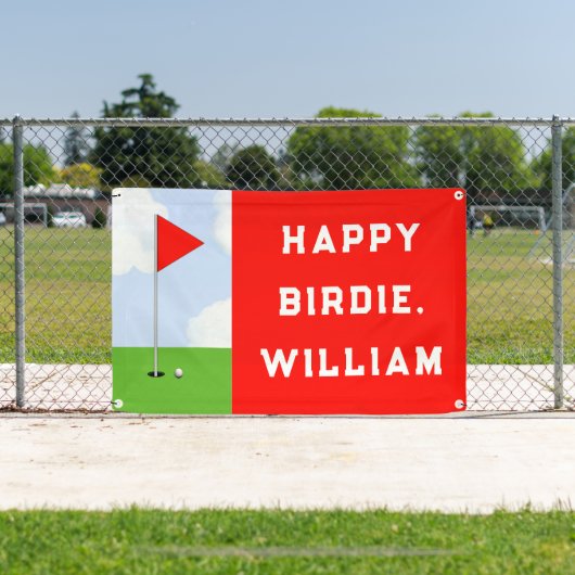 Funny Golf Birthday Spandoek (Insitu)