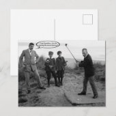Funny  Golf Briefkaart (Voorkant / Achterkant)