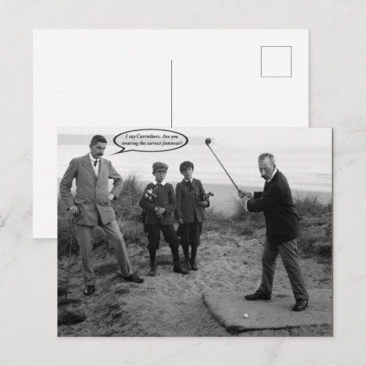 Funny  Golf Briefkaart (Voorkant / Achterkant)