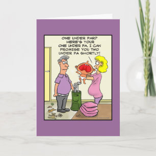 Funny Golf Card - Twee onder Par Kaart