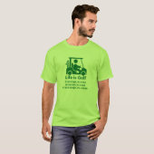 Funny Golf Cart Golfer Green Light green T-Shirt (Voorkant volledig)