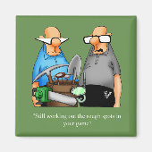 Funny Golf Cartoon Vierkant Magnet (Voorkant)