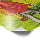 Funny golf chase foto afdruk (Hoek)