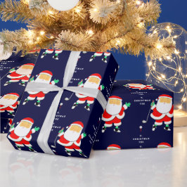 Funny Golf Christmas Cadeaupapier