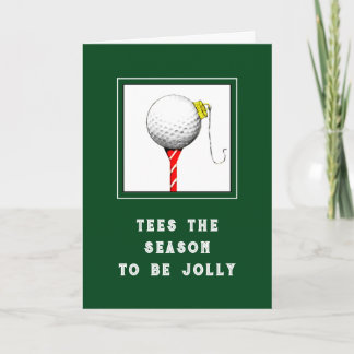 Funny Golf Christmas Feestdagen Kaart