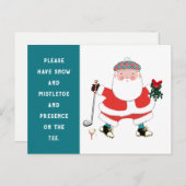 Funny Golf Christmas Holiday Briefkaart (Voorkant / Achterkant)