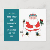 Funny Golf Christmas Holiday Briefkaart (Voorkant)