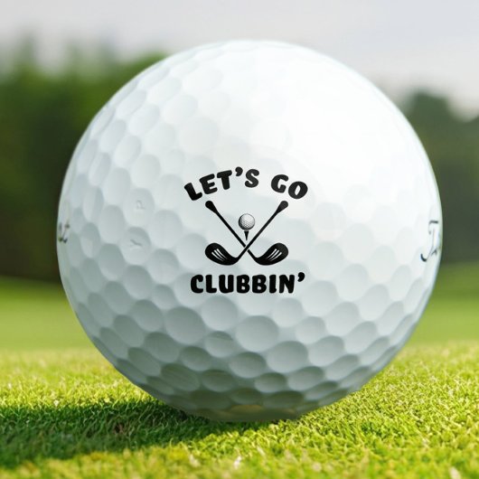 Funny Golf Club Golfer Humor Black & White Golfballen