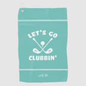 Funny Golf Club Humor Modern Golfer Sport Blauwgro Golfhanddoek (Voorkant)