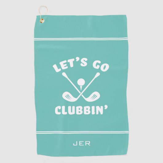 Funny Golf Club Humor Modern Golfer Sport Blauwgro Golfhanddoek (Voorkant)