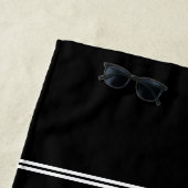 Funny Golf Club Humor Modern Golfer Sports Black Strandlaken (In situ)