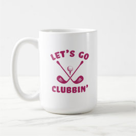 Funny Golf Club Humor Modern Golfer Sports Pink Koffiemok