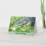 Funny Golf Custom Birthday Wenskaart Kaart<br><div class="desc">Een Florida Alligator is een grappig aangepast Birthday wenskaart voor de Golfer van Florida.</div>