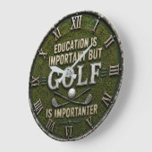 Funny Golf Decor Golfer Gift Rustic Grote Klok (Hoek)