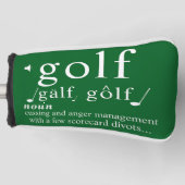 Funny Golf Definition Anger Management Humor Pun   Golfheadcover (Voorkant)
