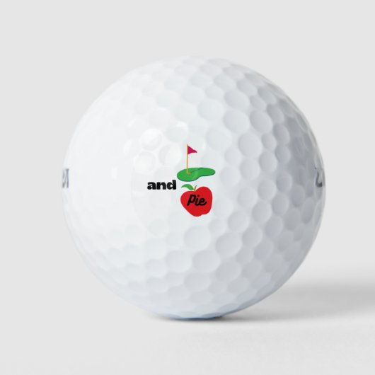 Funny Golf en Apple Pie Lover Golfballen (Voorkant)