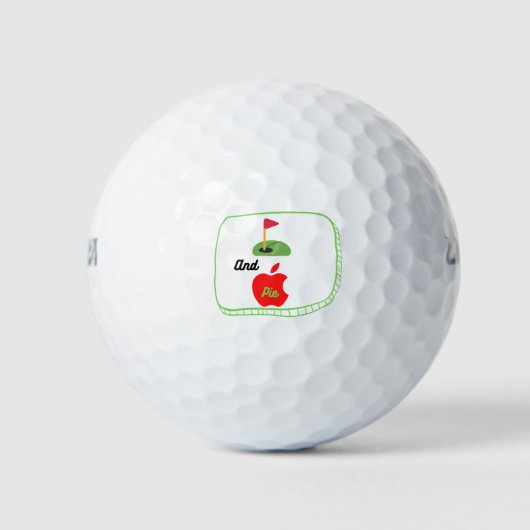 Funny Golf en Apple Pie Lover Golfballen (Voorkant)