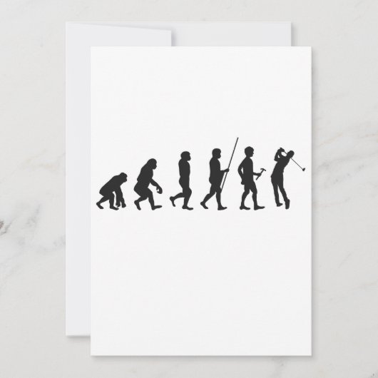Funny Golf Evolution of Man Geschiedenis van het G Kaart (Voorkant)
