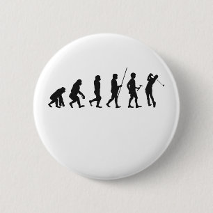 Funny Golf Evolution of Man Geschiedenis van het G Ronde Button 5,7 Cm