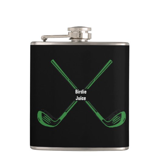 Funny Golf Flask - Custom Golfer Gift & Barware Heupfles (Voorkant)