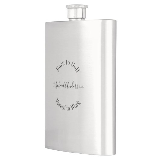 Funny Golf Gezegde Black White Simple Minimalist   Flacon (Links)