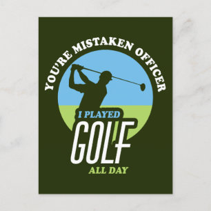 Funny Golf Gezegde voor Golfers Briefkaart