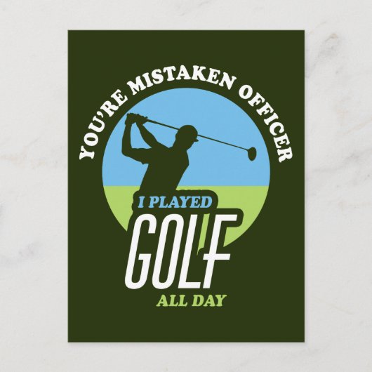 Funny Golf Gezegde voor Golfers Briefkaart (Voorkant)