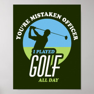 Funny Golf Gezegde voor Golfers Poster
