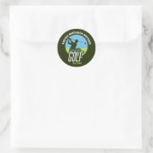 Funny Golf Gezegde voor Golfers Ronde Sticker (Tas)