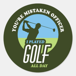 Funny Golf Gezegde voor Golfers Ronde Sticker