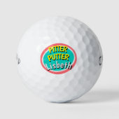 Funny Golf Gezegde Vrouw Novelty Golf Balls Golfballen (Voorkant)