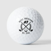 Funny Golf Gift for Husband  Best Husband by Par Golfballen (Voorkant)