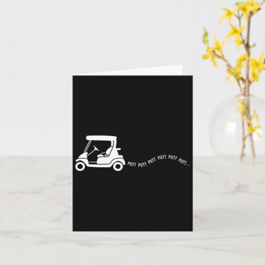 Funny Golf Gift Golfing Cart Joke Putt Birthday Go Kaart (Gele Bloem)