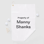 Funny Golf Gift Joke Name Manny Shanks Golfhanddoek (Insitu)