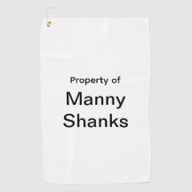 Funny Golf Gift Joke Name Manny Shanks
