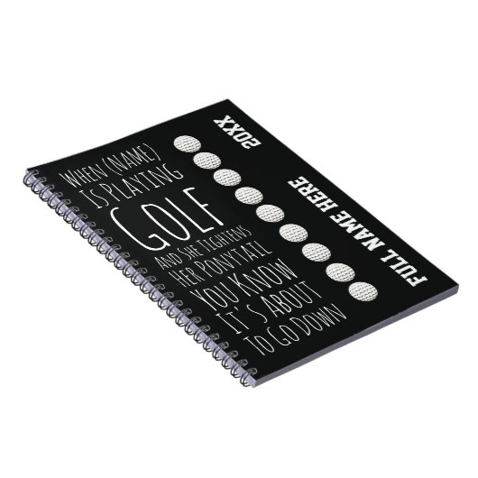 Funny Golf Gifts For Her Teen Girls Women Player Notitieboek (Rechterzijde)