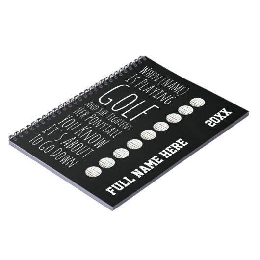 Funny Golf Gifts For Her Teen Girls Women Player Notitieboek (Linkerzijde)