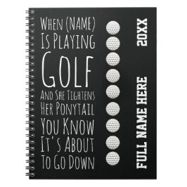 Funny Golf Gifts For Her Teen Girls Women Player Notitieboek
