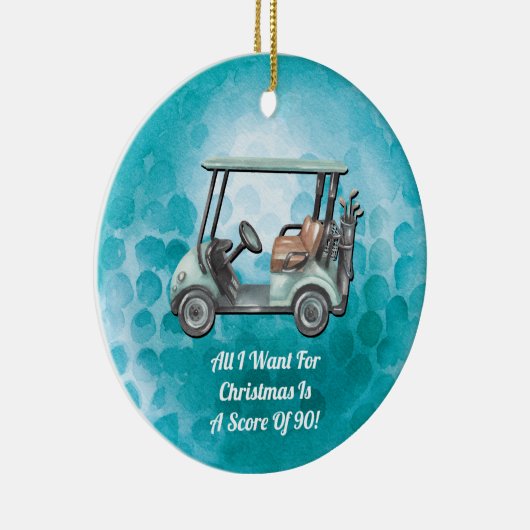 Funny Golf Golfer Keramisch Ornament (Rechts)