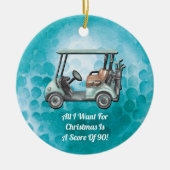 Funny Golf Golfer Keramisch Ornament (Voorkant)