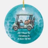 Funny Golf Golfer Keramisch Ornament (Achterkant)