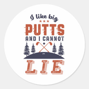 Funny Golf Golfers, die ik leuk vind aan de Humor Ronde Sticker