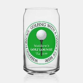 Funny Golf Golfing Golfer Ball T-shirt Bierblikje Blikvorm Glas